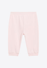 Dolce & Gabbana Kids Baby Girls Embroidered Patch Track Pants Pink L2JPF6 G7O1J F0662