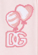 Dolce & Gabbana Kids Baby Girls Embroidered Patch Track Pants Pink L2JPF6 G7O1J F0662