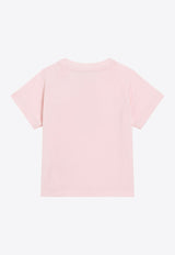 Dolce & Gabbana Kids Baby Girls Bear Patch T-shirt Pink L2JTOS G7O1I F0662
