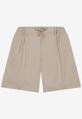 Dolce & Gabbana Kids Boys Logo-Plaque Drawstring Shorts L42Q95 G7M4D M0131