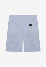 Dolce & Gabbana Kids Boys Logo-Embroidered Shorts L43Q33 FU4LG B0064