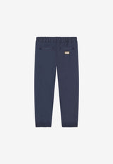 Dolce & Gabbana Kids Boys Logo-Plaque Drawstring Pants L44P32 G7M4D B0387