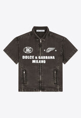 Dolce & Gabbana Kids Boys Logo Print Shirt L44S00 LY075 S9000 Black