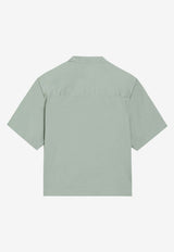 Dolce & Gabbana Kids Boys DG Logo Sateen Shirt Green L44S68 FUFKA V9517