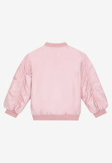 Dolce & Gabbana Kids Boys Logo Tag Bomber Jacket L4JB5T G7M4O F0662 Pink