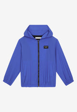 Dolce & Gabbana Kids Boys Logo Tag Zip-Up Jacket L4JC30 G7M4P B4401 Blue