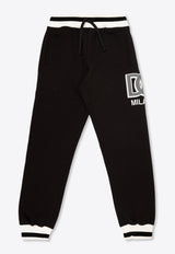Dolce & Gabbana Kids Boys Logo Print Track Pants L4JPFE G7L4P N0000 Black