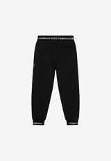 Dolce & Gabbana Kids Boys Logo Track Pants L4JPFE G7M4G N0000 Black