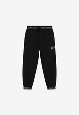 Dolce & Gabbana Kids Boys Logo Track Pants L4JPFE G7M4G N0000 Black
