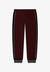 Dolce & Gabbana Kids Boys DG Logo Track Pants Burgundy L4JPJB G7PUT S9000