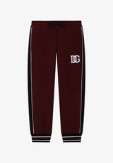 Dolce & Gabbana Kids Boys DG Logo Track Pants Burgundy L4JPJB G7PUT S9000