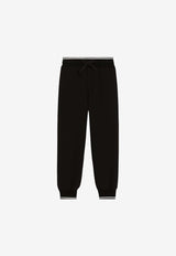 Dolce & Gabbana Kids Boys DG Logo Track Pants Black L4JPJW G7O7Q N0000