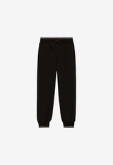 Dolce & Gabbana Kids Boys DG Logo Track Pants Black L4JPJW G7O7Q N0000