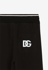 Dolce & Gabbana Kids Boys DG Logo Track Pants Black L4JPJW G7O7Q N0000