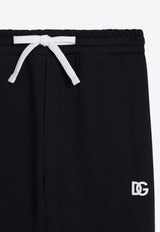 Dolce & Gabbana Kids Boys Logo Print Track Pants Blue L4JPJX G7OLL B0665