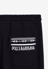 Dolce & Gabbana Kids Boys Logo Print Track Pants Blue L4JPJX G7OLL B0665