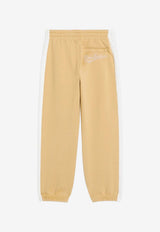 Dolce & Gabbana Kids Boys Drawstring Fleece Track Pants Yellow L4JPLM G7PWP A0003