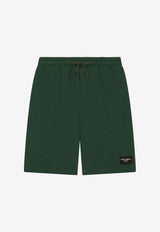 Dolce & Gabbana Kids Boys Logo Track Shorts L4JQR1 G7M4R V0340 Green