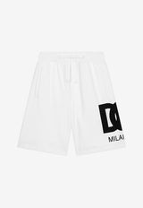Dolce & Gabbana Kids Boys DG Logo Shorts L4JQR4 G7L4N W0800 White