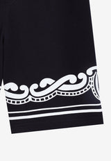 Dolce & Gabbana Kids Boys Bandana Print Track Shorts Blue L4JQU7 G7O0B B0665