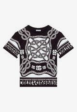 Dolce & Gabbana Kids Boys Marina Print Short-Sleeved T-shirt L4JTEY G7L0C HA4XS