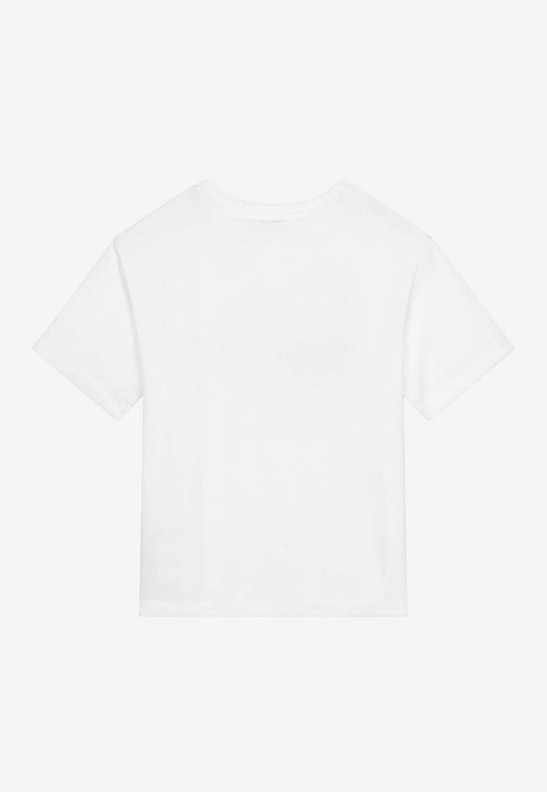 Dolce & Gabbana Kids Boys Logo Print T-shirt L4JTEY G7L4M W0800 White