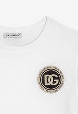 Dolce & Gabbana Kids Boys DG Patch Jersey T-shirt White L4JTHU G7P1P W0800