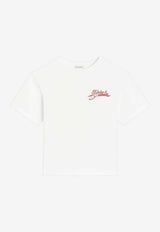 Dolce & Gabbana Kids Boys Signature Logo Jersey T-shirt White L4JTHV G7P4Y W0111