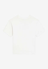 Dolce & Gabbana Kids Boys Embossed DG Logo T-shirt White L4JTHV G7P4Z W0111