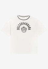Dolce & Gabbana Kids Boys Logo Print T-shirt White L4JTHV G7PTO W0111
