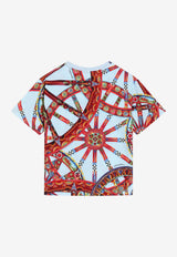 Dolce & Gabbana Kids Boys Carretto Print T-shirt Multicolor L4JTHV HS7RH HC6DU