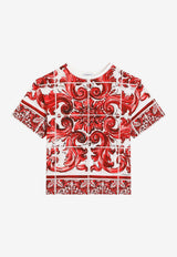 Dolce & Gabbana Kids Boys Majolica Print T-shirt Multicolor L4JTHV II7KX ID5DQ