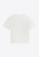 Dolce & Gabbana Kids Boys Mesh Logo-Tag T-shirt White L4JTHV G7O0T W0111