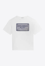 Dolce & Gabbana Kids Boys Mesh Logo-Tag T-shirt White L4JTHV G7O0T W0111