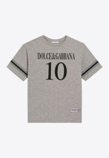 Dolce & Gabbana Kids Boys DG Logo Print T-shirt Gray L4JTHV G7O4V S8290