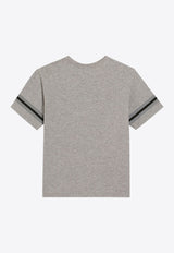 Dolce & Gabbana Kids Boys DG Logo Print T-shirt Gray L4JTHV G7O4V S8290
