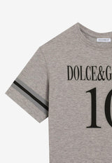 Dolce & Gabbana Kids Boys DG Logo Print T-shirt Gray L4JTHV G7O4V S8290