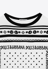 Dolce & Gabbana Kids Boys Bandana Print Jersey T-shirt White L4JTHV II7FZ HA9QB