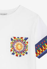 Dolce & Gabbana Kids Boys Carretto Print T-shirt Multicolor L4JTIT G7P9F S9000