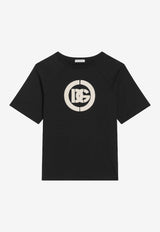 Dolce & Gabbana Kids Boys DG Logo Patch T-shirt Black L4JTJR G7PTJ N0000