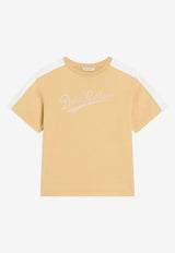 Dolce & Gabbana Kids Boys Logo Print Jersey T-shirt Yellow L4JTKD G7PWQ A0003