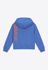 Dolce & Gabbana Kids Boys Logo Zip-Up Hoodie L4JWFN G7IXP B0316 Blue
