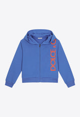 Dolce & Gabbana Kids Boys Logo Zip-Up Hoodie L4JWFN G7IXP B0316 Blue