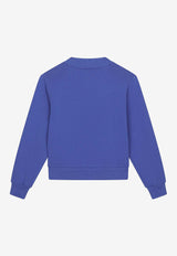Dolce & Gabbana Kids Boys Logo Tag Sweatshirt L4JWIF G7M4R B4401 Blue