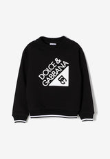 Dolce & Gabbana Kids Boys Logo Print Sweatshirt Black L4JWKD G7O6N N0000
