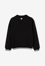 Dolce & Gabbana Kids Boys Logo Print Sweatshirt Black L4JWKD G7O6N N0000