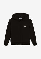Dolce & Gabbana Kids Boys Bandana Print Zip-Up Hoodie Black L4JWKG G7OK1 N0000
