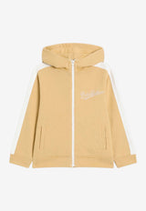 Dolce & Gabbana Kids Boys Logo Print Hooded Sweatshirt Yellow L4JWNO G7PWP A0003