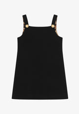 Dolce & Gabbana Kids Girls Wool Crepe Mini Dress Black L54DO3 FU2TZ N0000