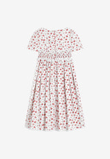 Dolce & Gabbana Kids Girls Small Rose Print Poplin Dress Multicolor L54DQ5 HS5UB HA5XJ